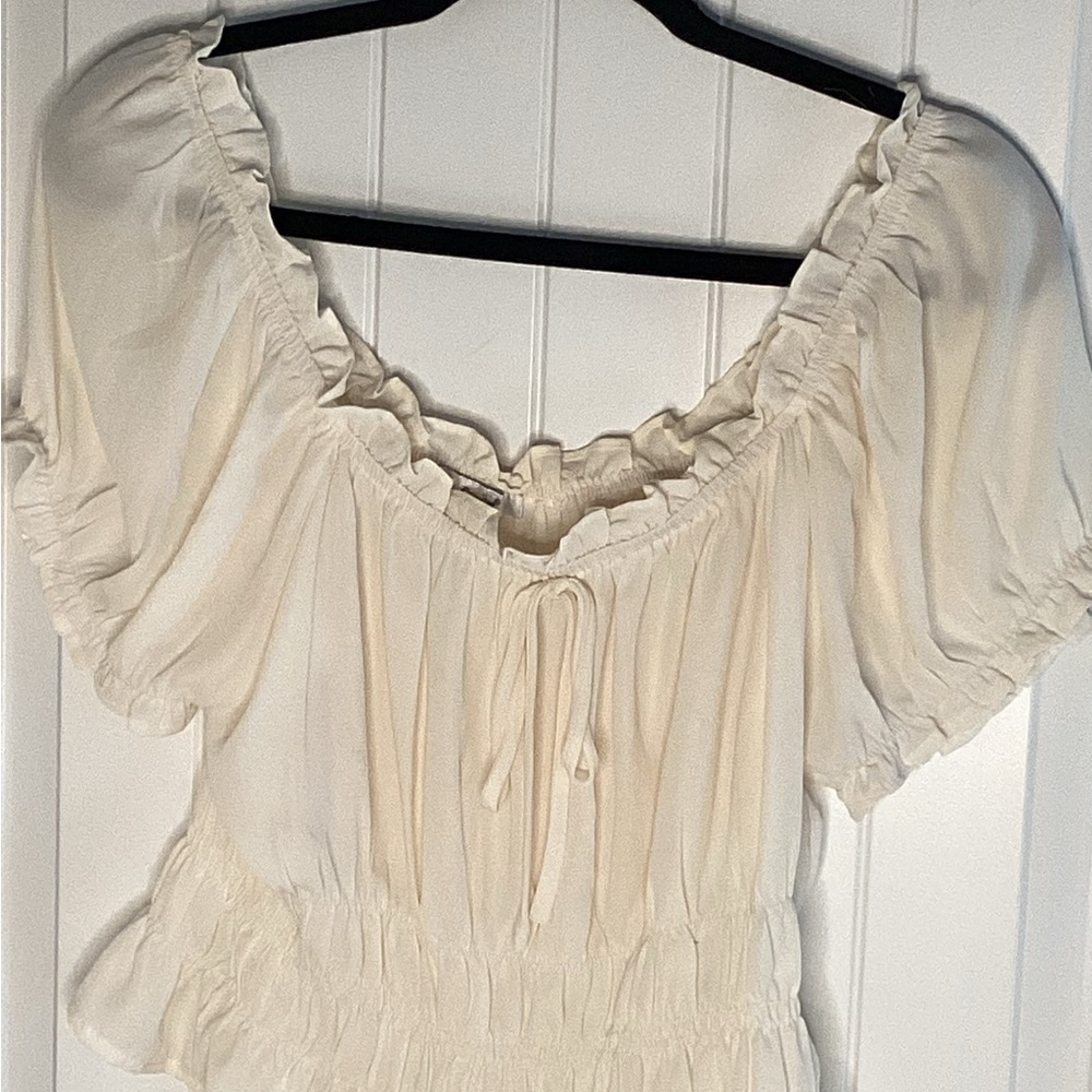 Papaya Cream Ruffle Blouse - Picture 4 of 8